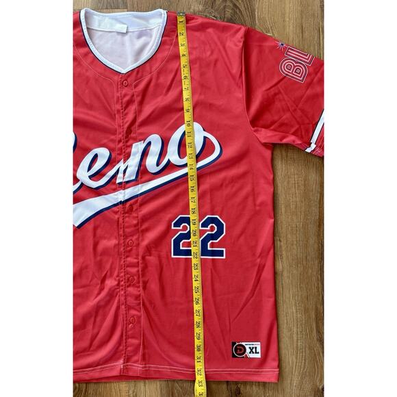 Reno Aces MiLB Battle Born Nevada Red Jersey Mens XL #22 EUC - Picture 6 of 11